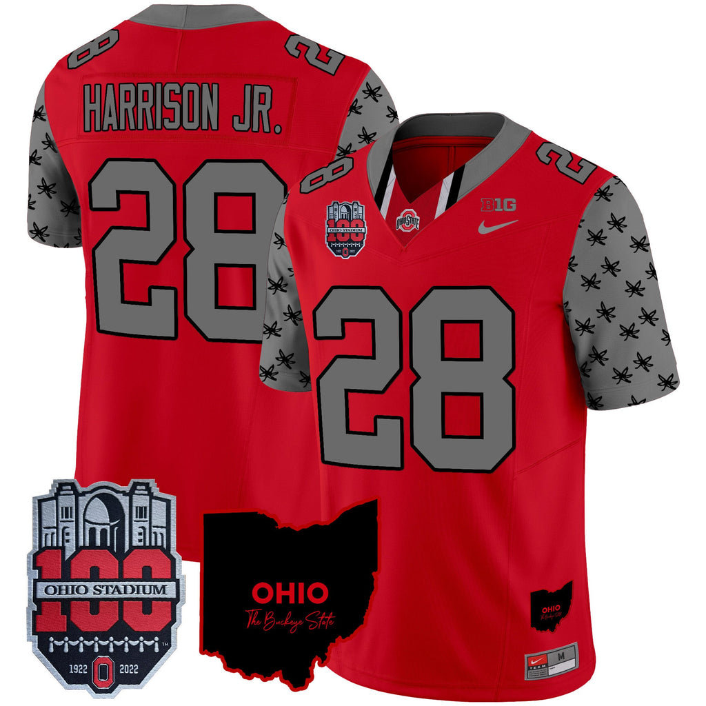 Men's Ohio State Buckeyes 100th Anniversary Patch Vapor Limited Jersey - All Stitched - image 18