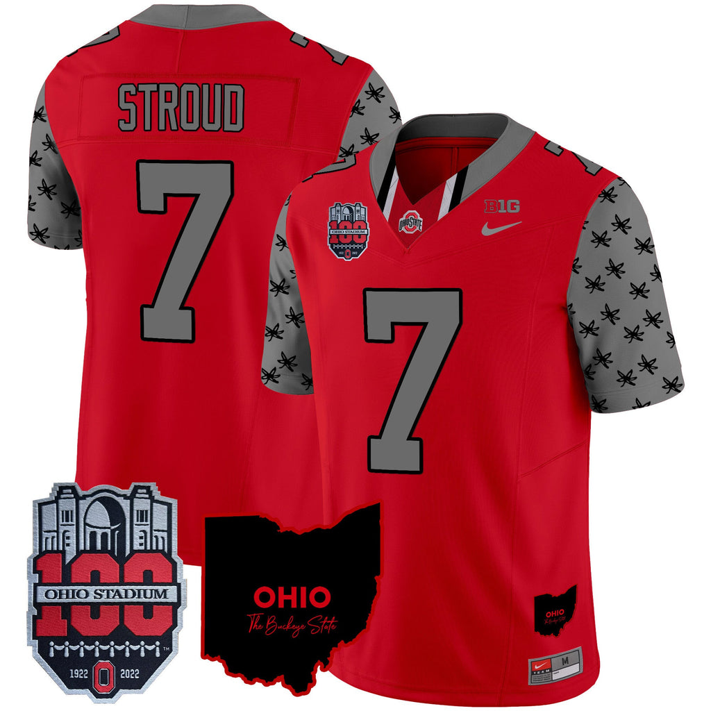 Men's Ohio State Buckeyes 100th Anniversary Patch Vapor Limited Jersey - All Stitched - image 19