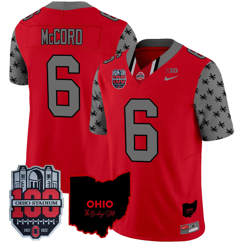 Men's Ohio State Buckeyes 100th Anniversary Patch Vapor Limited Jersey - All Stitched - image 22