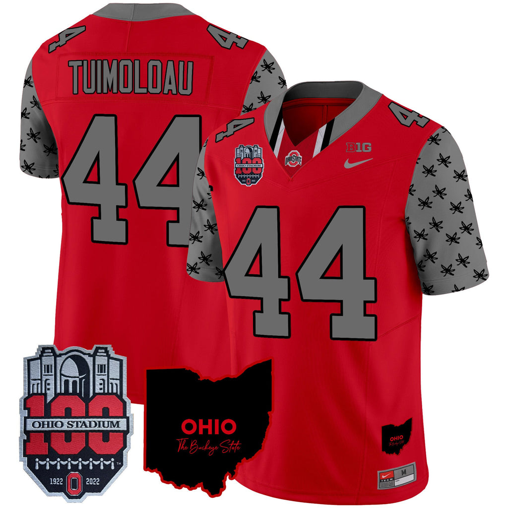 Men's Ohio State Buckeyes 100th Anniversary Patch Vapor Limited Jersey - All Stitched - image 24