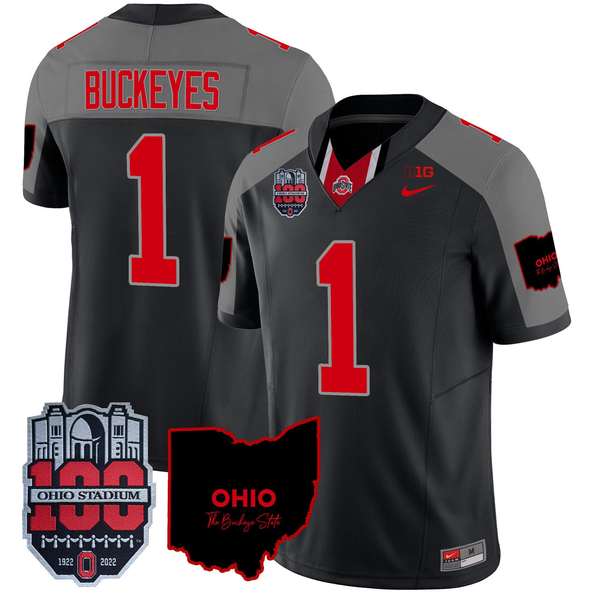 Men's Ohio State Buckeyes 100th Anniversary Patch Vapor Limited Jersey - All Stitched - image 25