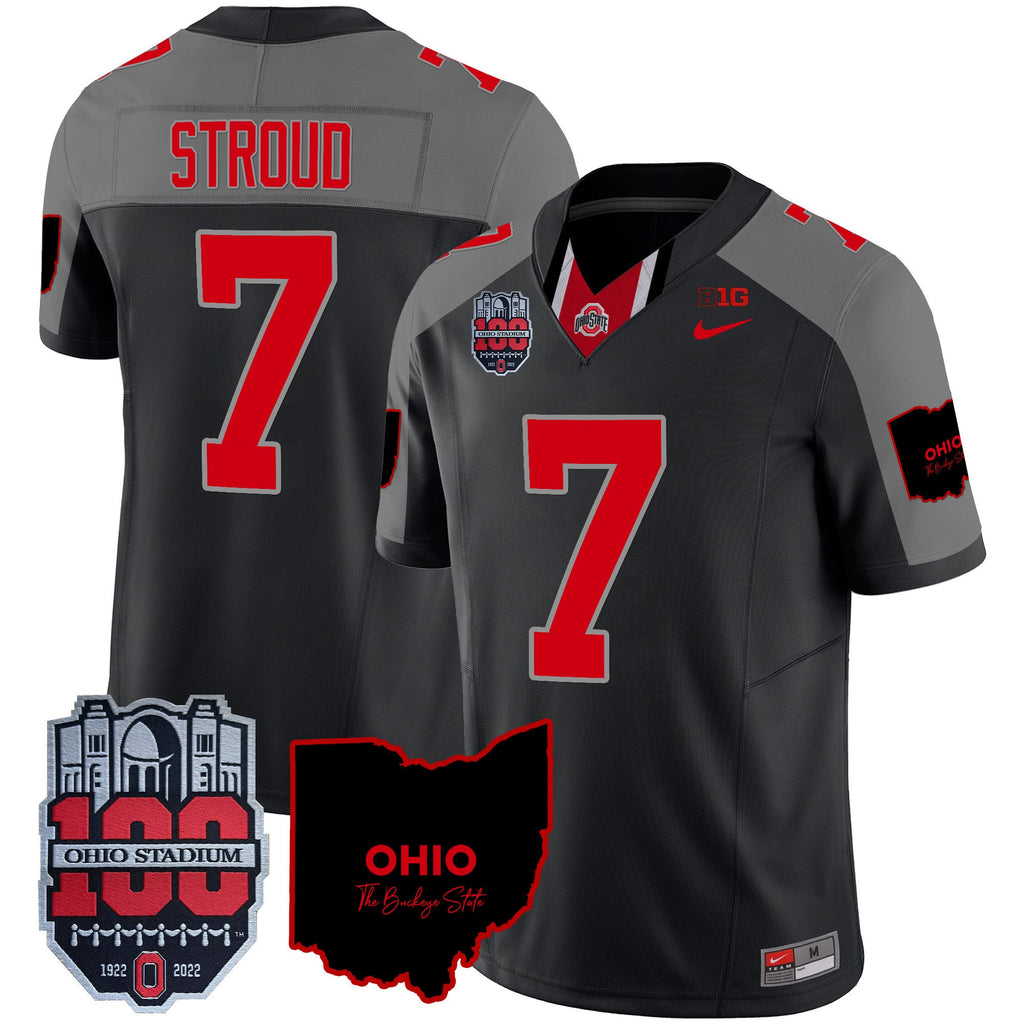 Men's Ohio State Buckeyes 100th Anniversary Patch Vapor Limited Jersey - All Stitched - image 27
