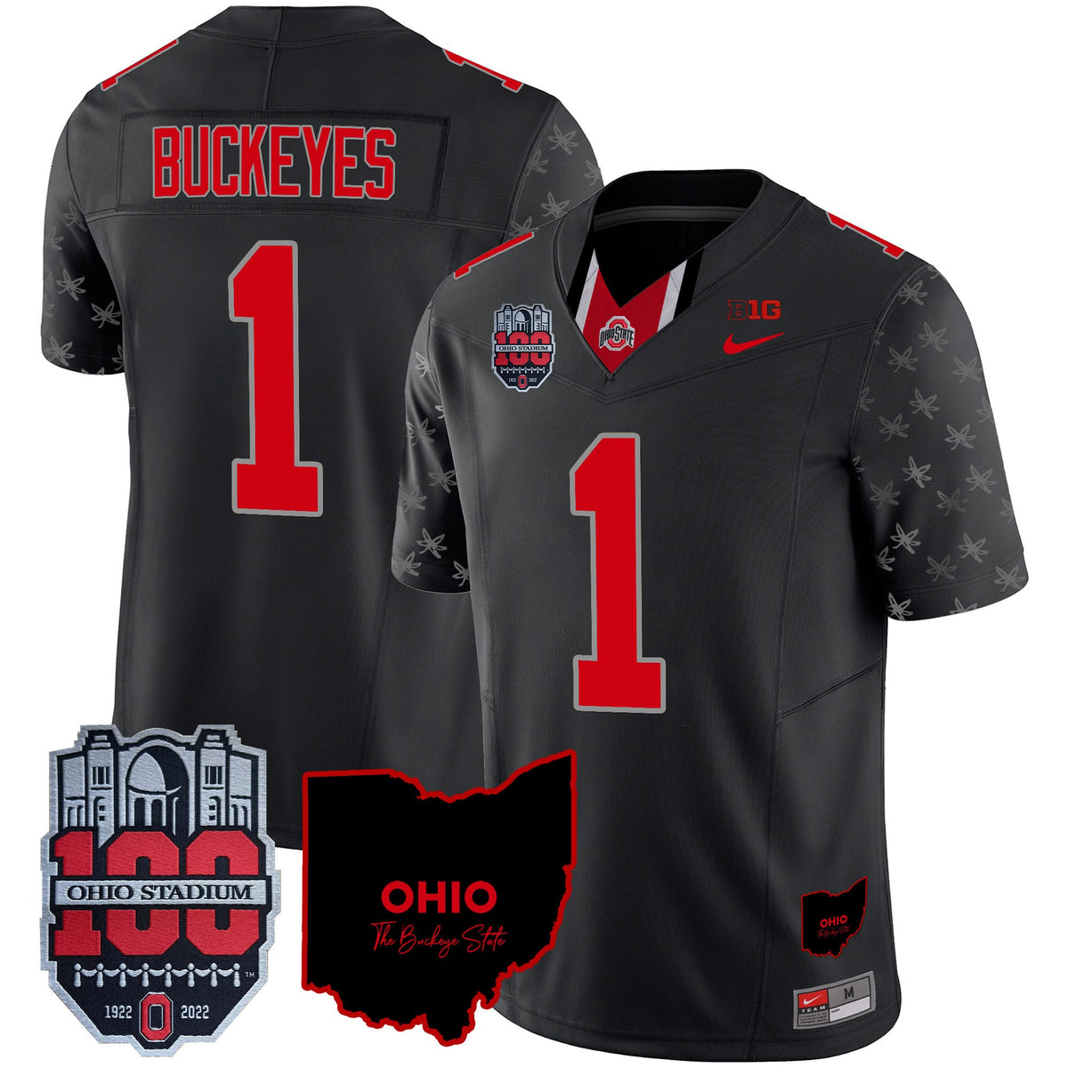 Men's Ohio State Buckeyes 100th Anniversary Patch Vapor Limited Jersey - All Stitched - image 33