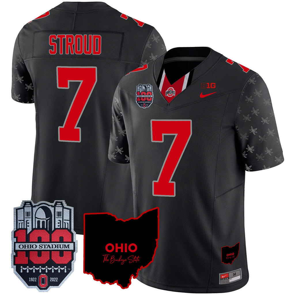Men's Ohio State Buckeyes 100th Anniversary Patch Vapor Limited Jersey - All Stitched - image 35