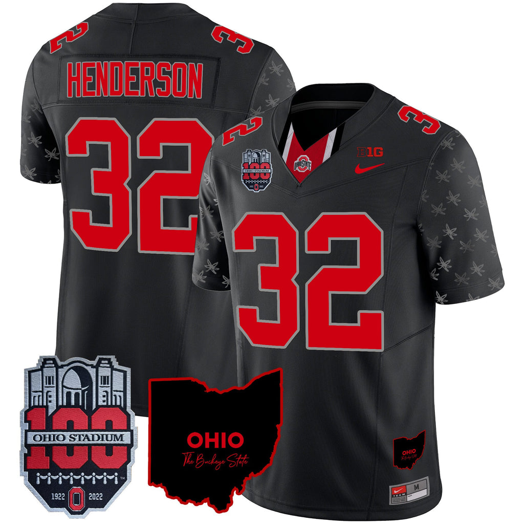 Men's Ohio State Buckeyes 100th Anniversary Patch Vapor Limited Jersey - All Stitched - image 36