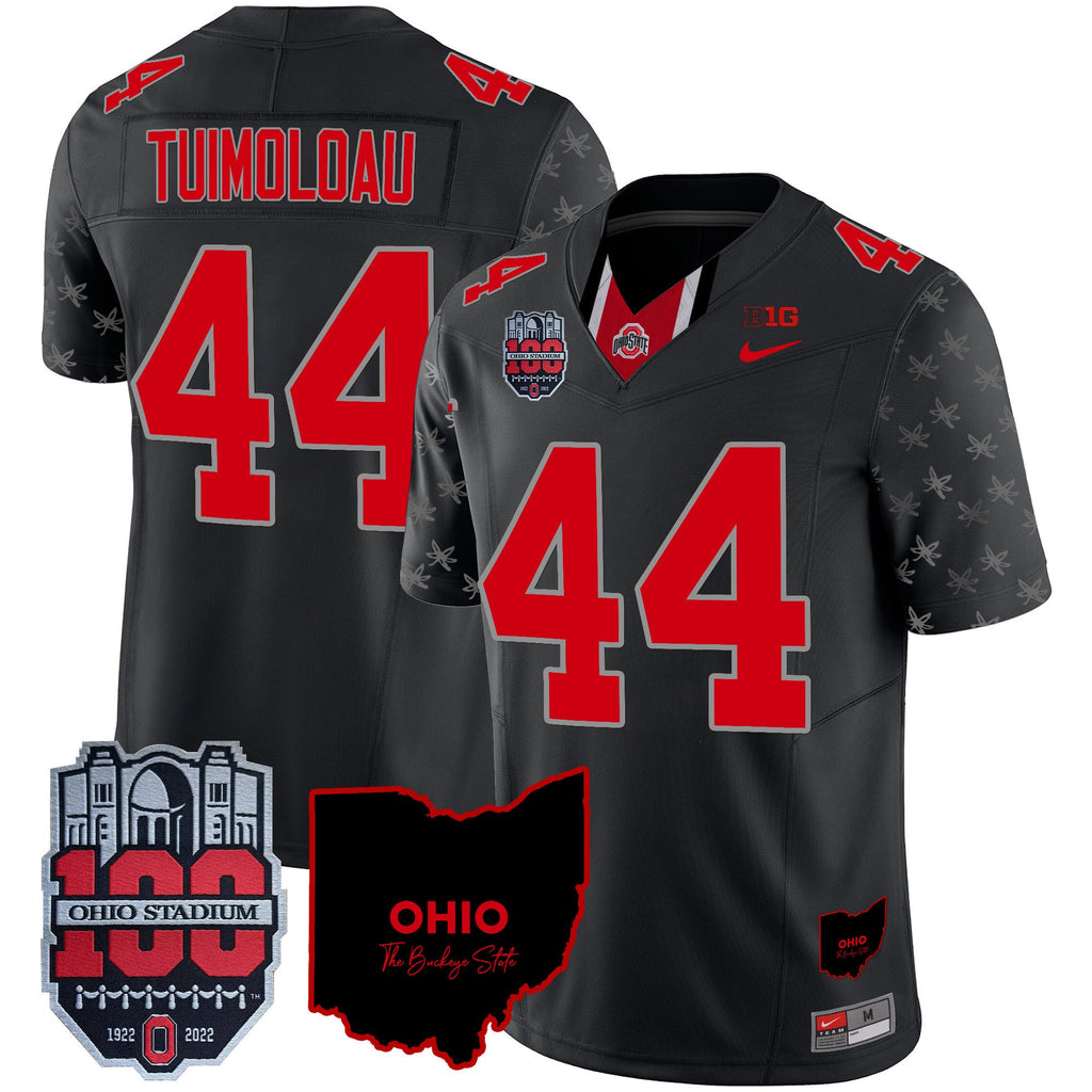 Men's Ohio State Buckeyes 100th Anniversary Patch Vapor Limited Jersey - All Stitched - image 40