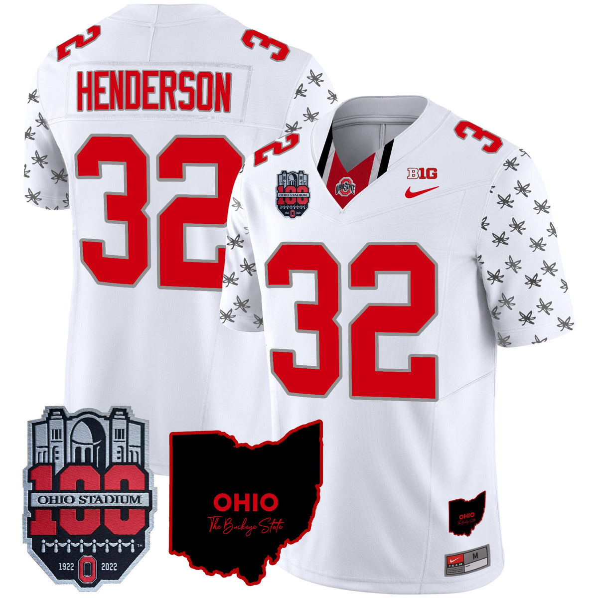 Men's Ohio State Buckeyes 100th Anniversary Patch Vapor Limited Jersey - All Stitched - image 44
