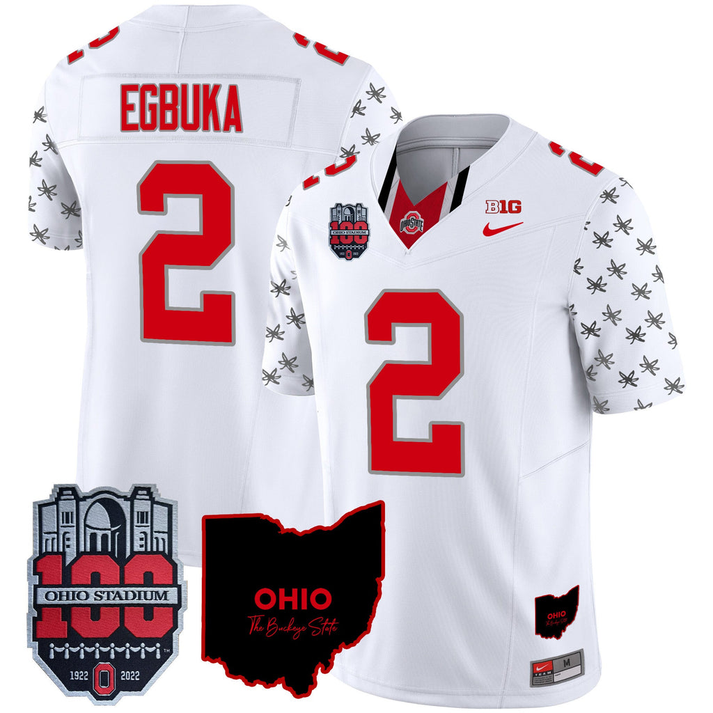 Men's Ohio State Buckeyes 100th Anniversary Patch Vapor Limited Jersey - All Stitched - image 45
