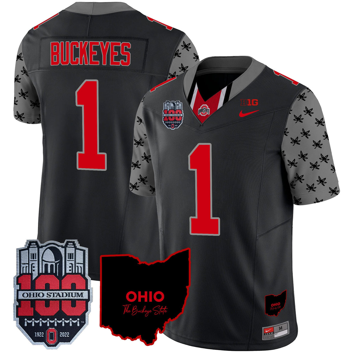 Men's Ohio State Buckeyes 100th Anniversary Patch Vapor Limited Jersey - All Stitched - image 1