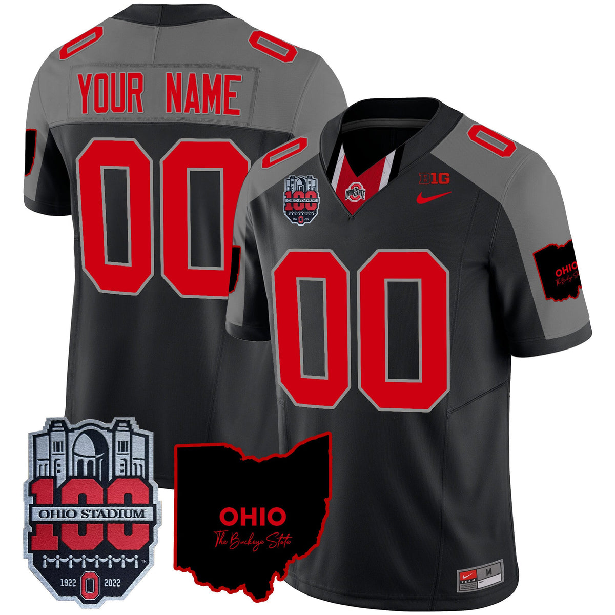 Custom Name/Gender Ohio State Buckeyes 100th Anniversary Patch Vapor Limited Jersey - All Stitched - image 4