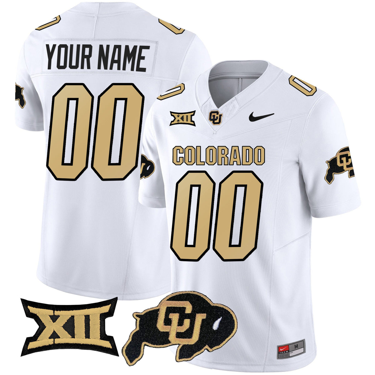 Custom Name/Gender Colorado Buffaloes Vapor Limited Jersey V2 - Big 12 XII Patch - All Stitched - image 4