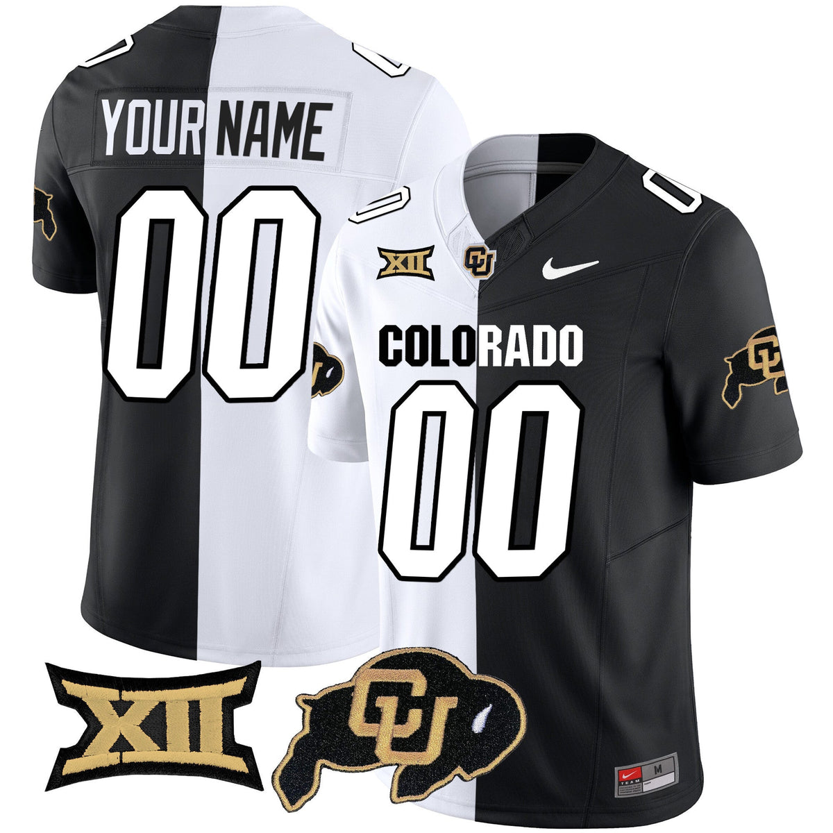 Custom Name/Gender Colorado Buffaloes Vapor Limited Jersey V2 - Big 12 XII Patch - All Stitched - image 2