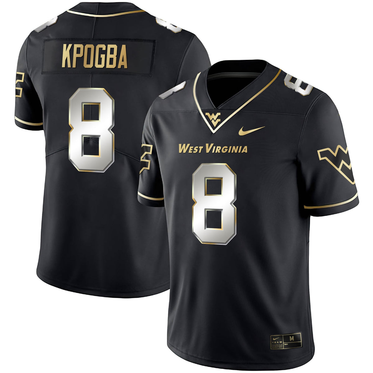 Men's Mountaineers Black Limited & Gold Vapor Jersey - All Stitched - image 4