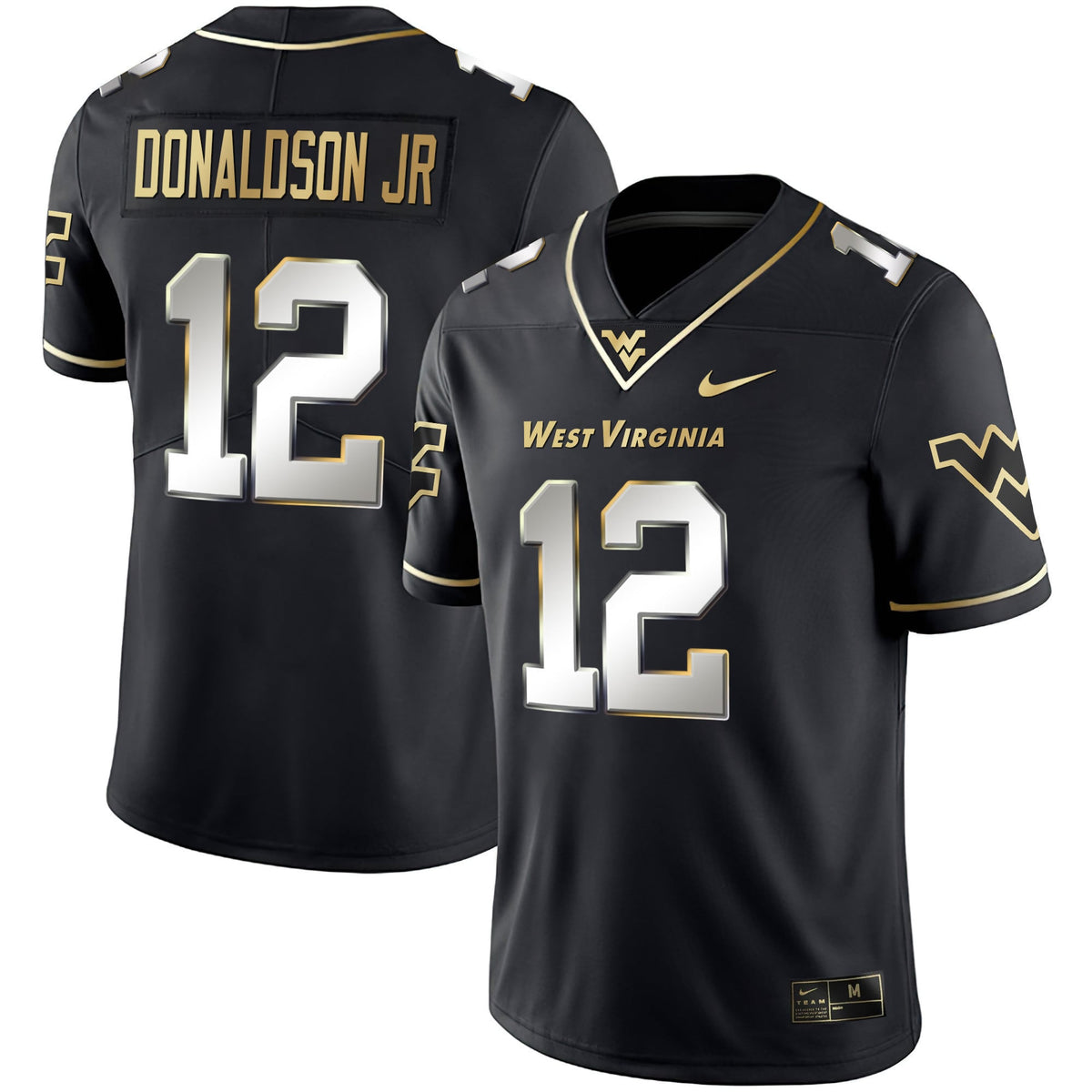 Men's Mountaineers Black Limited & Gold Vapor Jersey - All Stitched - image 5
