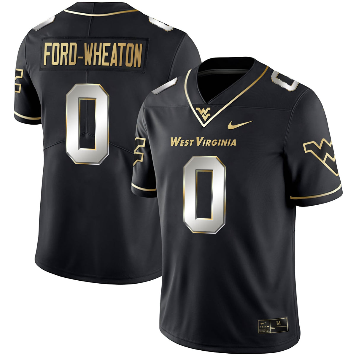 Men's Mountaineers Black Limited & Gold Vapor Jersey - All Stitched - image 6