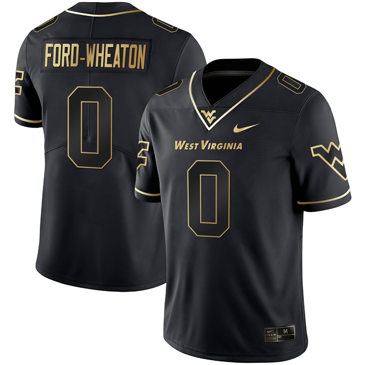 Men's Mountaineers Black Limited & Gold Vapor Jersey - All Stitched - image 12