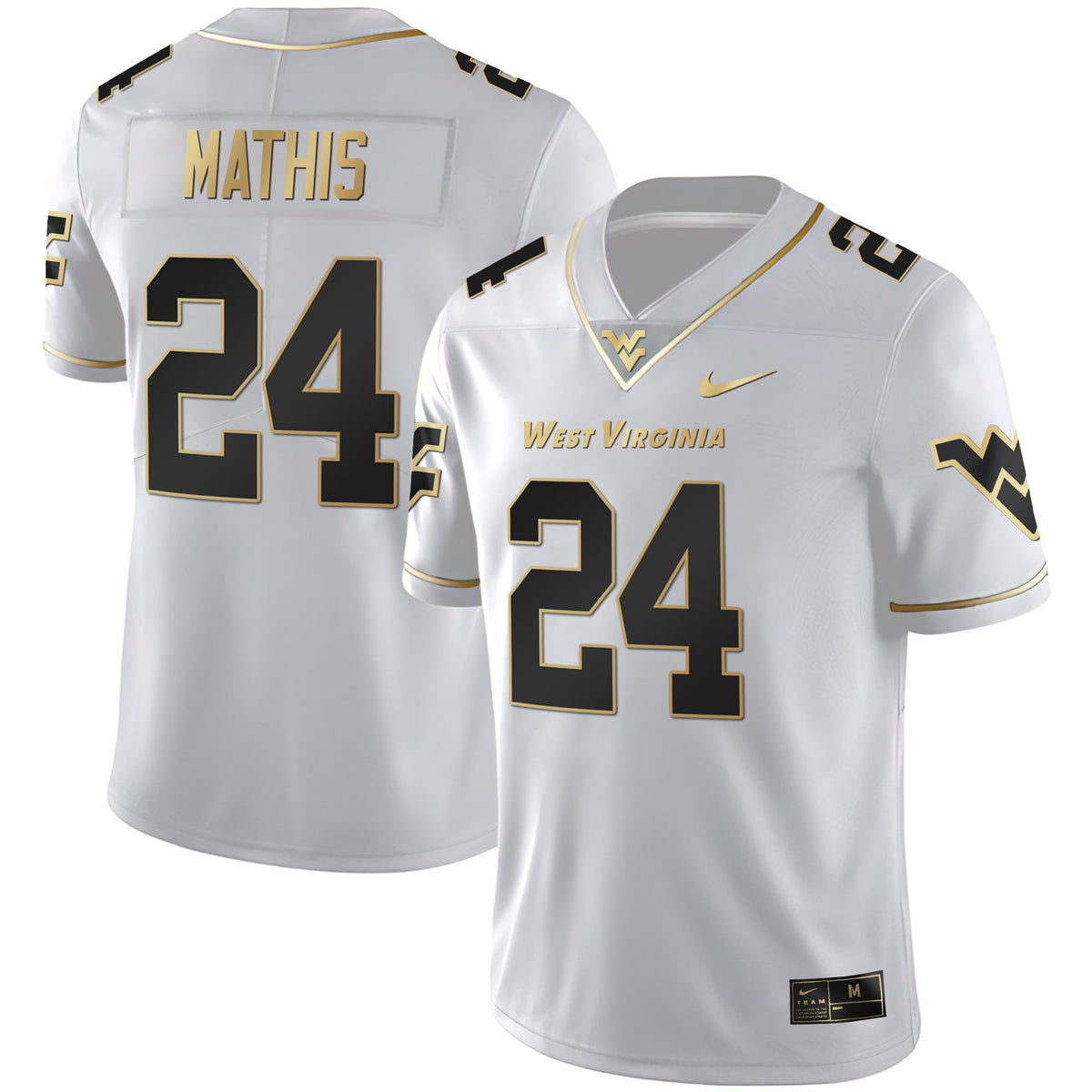 Men's Mountaineers Black Limited & Gold Vapor Jersey - All Stitched - image 14