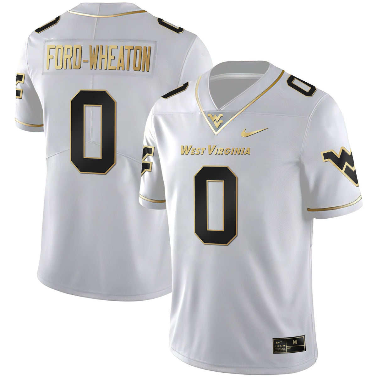 Men's Mountaineers Black Limited & Gold Vapor Jersey - All Stitched - image 18