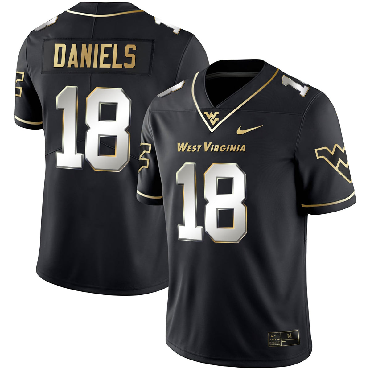 Men's Mountaineers Black Limited & Gold Vapor Jersey - All Stitched - image 1