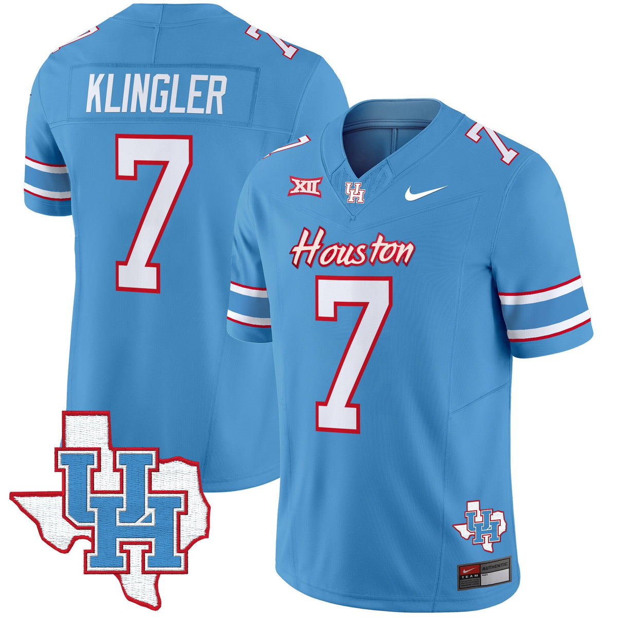 Men's Houston Cougars 2024 Oilers Inspired Vapor Limited Jersey - All Stitched - image 4
