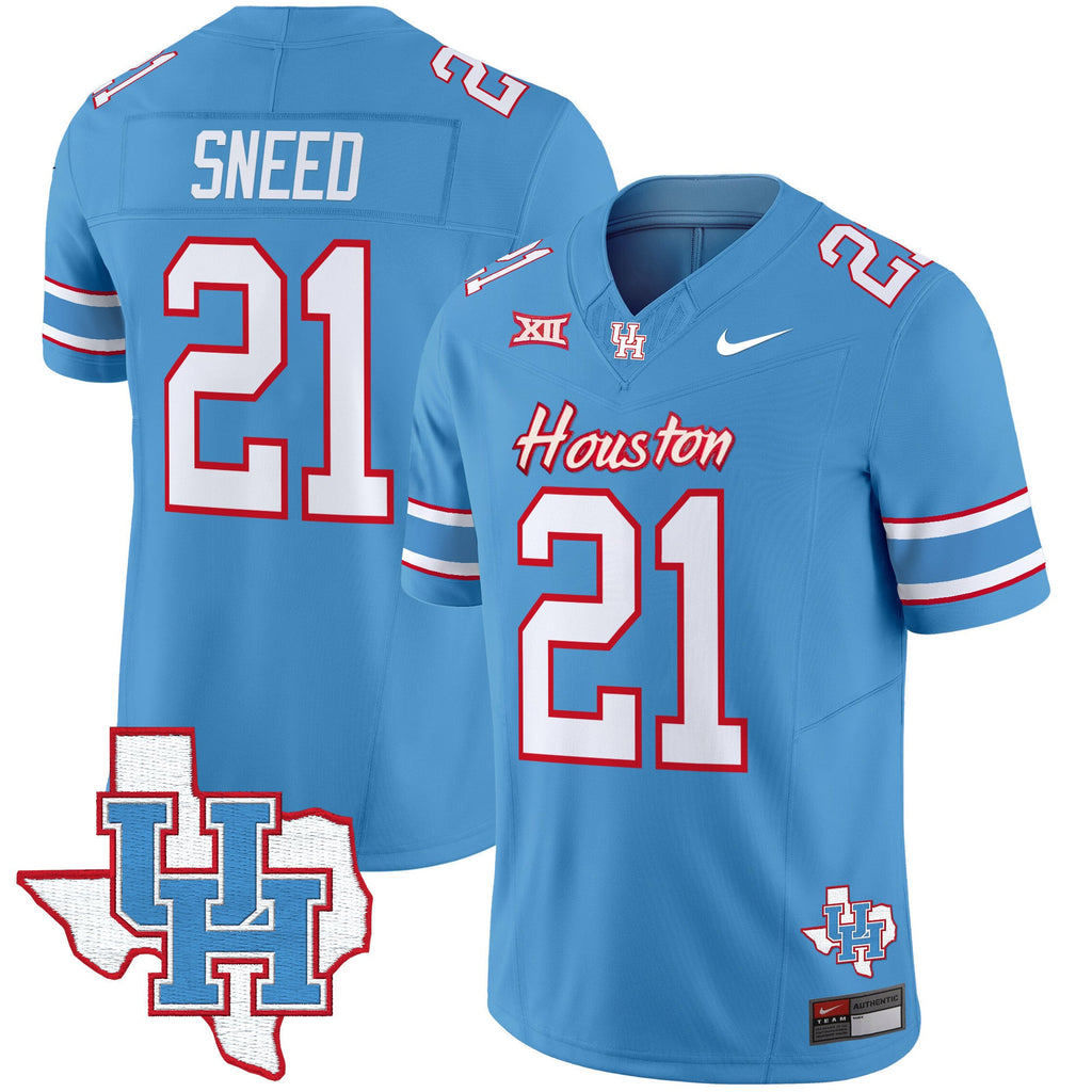 Men's Houston Cougars 2024 Oilers Inspired Vapor Limited Jersey - All Stitched - image 5