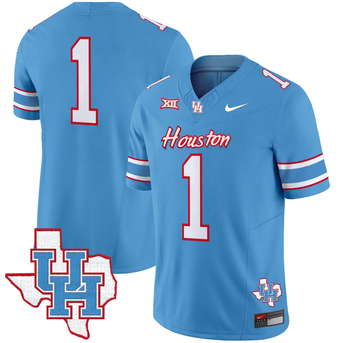 Men's Houston Cougars 2024 Oilers Inspired Vapor Limited Jersey - All Stitched - image 8