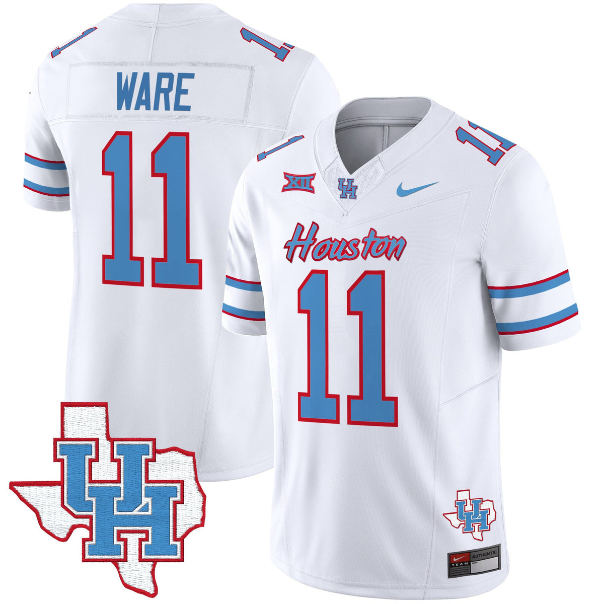 Men's Houston Cougars 2024 Oilers Inspired Vapor Limited Jersey - All Stitched - image 10
