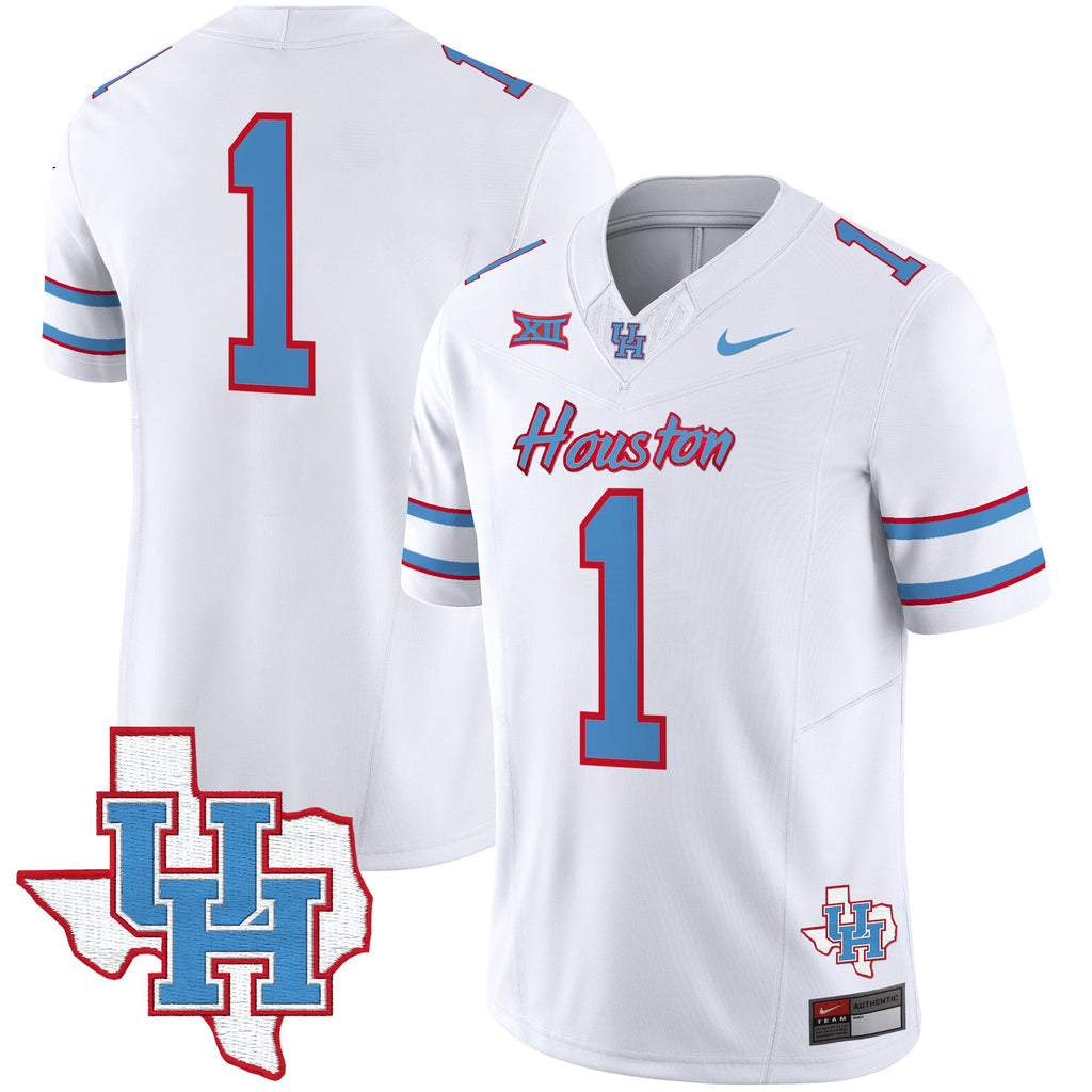 Men's Houston Cougars 2024 Oilers Inspired Vapor Limited Jersey - All Stitched - image 16