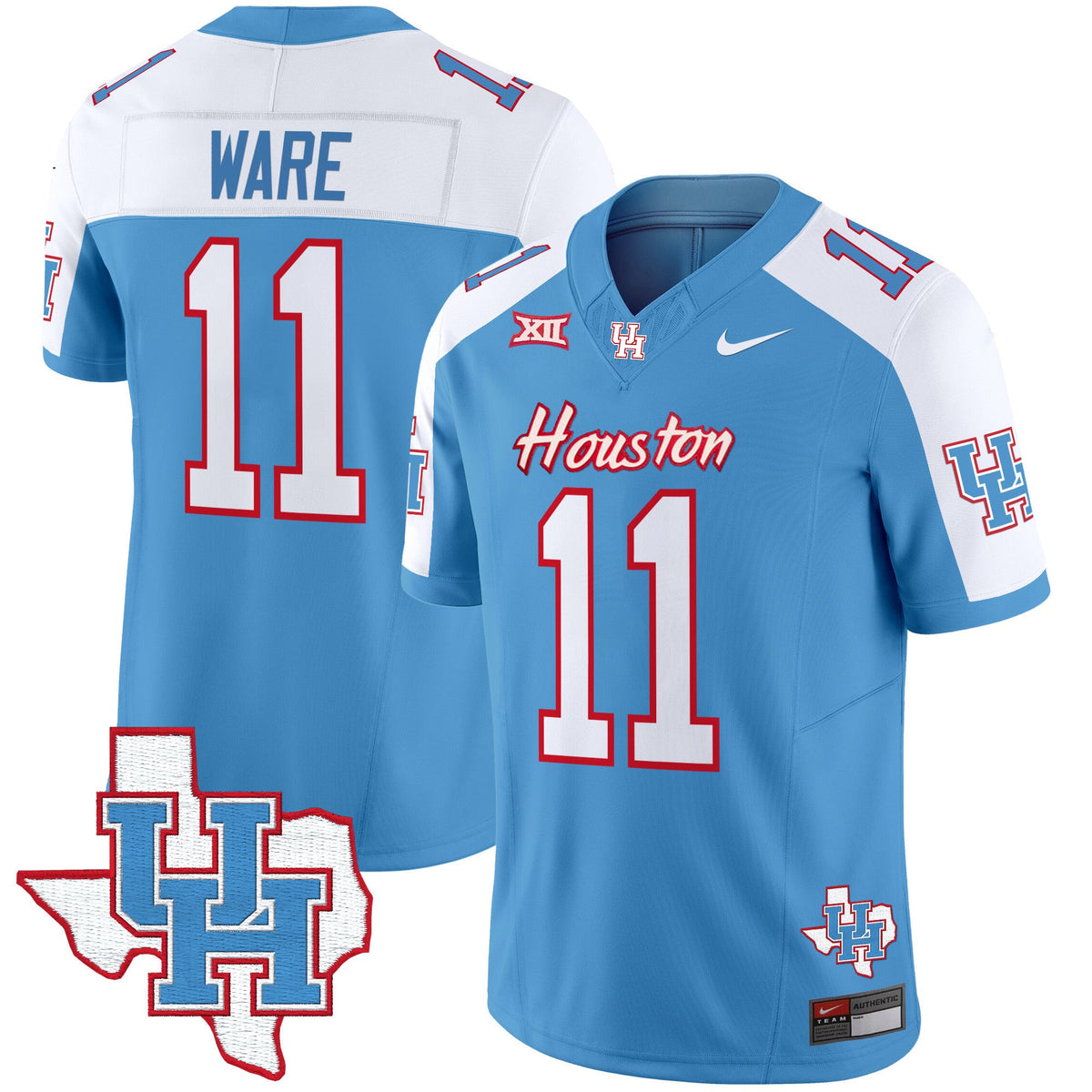Men's Houston Cougars 2024 Oilers Inspired Vapor Limited Jersey - All Stitched - image 26