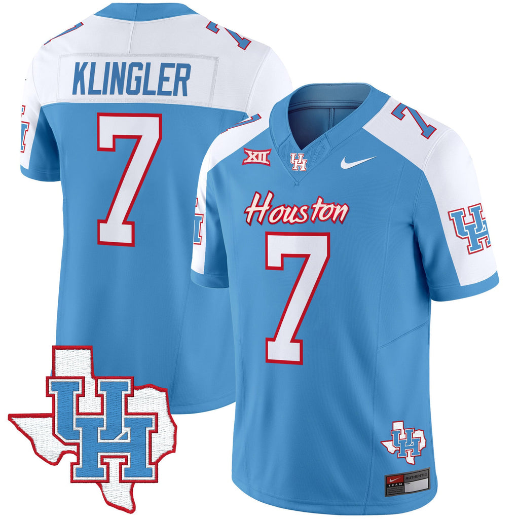 Men's Houston Cougars 2024 Oilers Inspired Vapor Limited Jersey - All Stitched - image 28