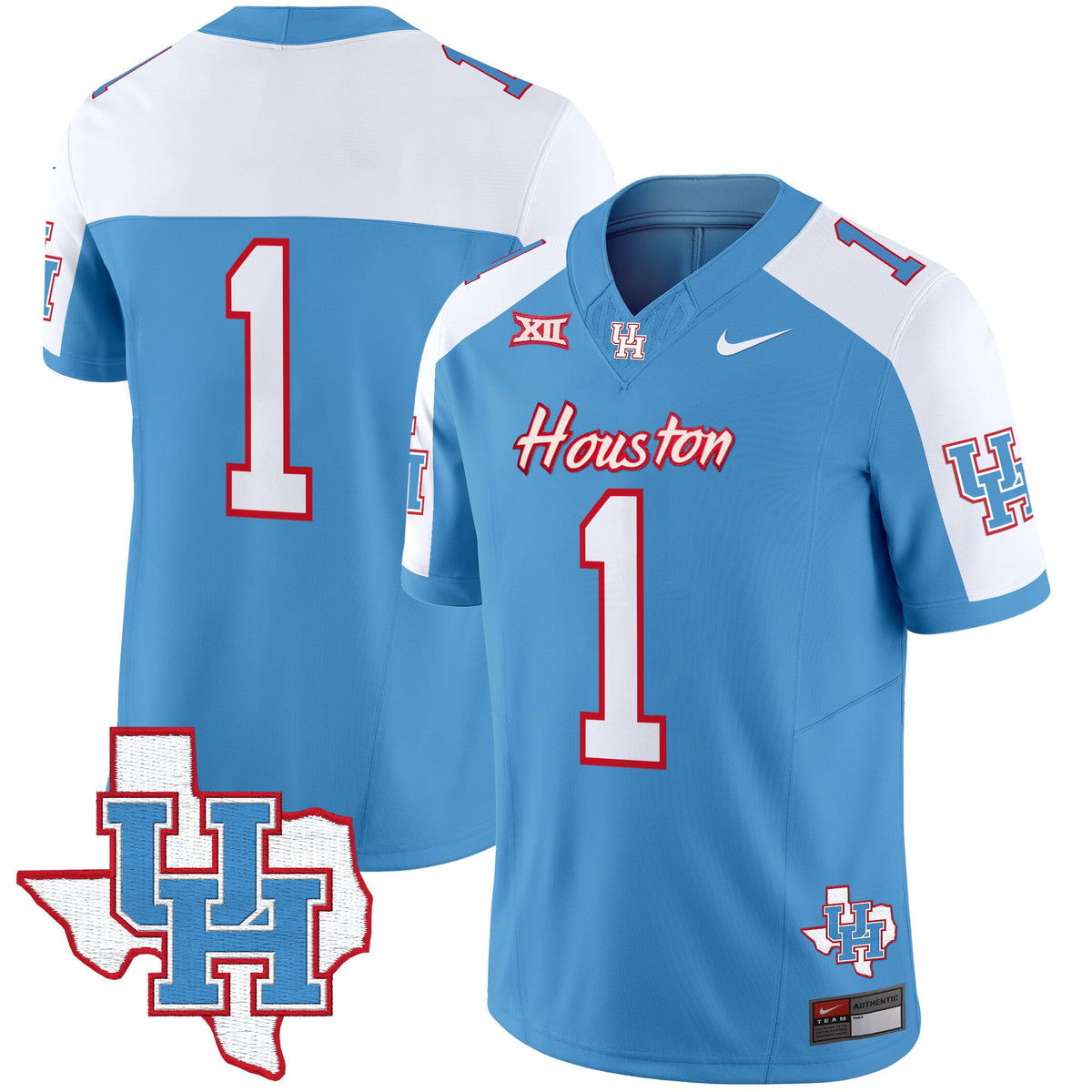 Men's Houston Cougars 2024 Oilers Inspired Vapor Limited Jersey - All Stitched - image 32