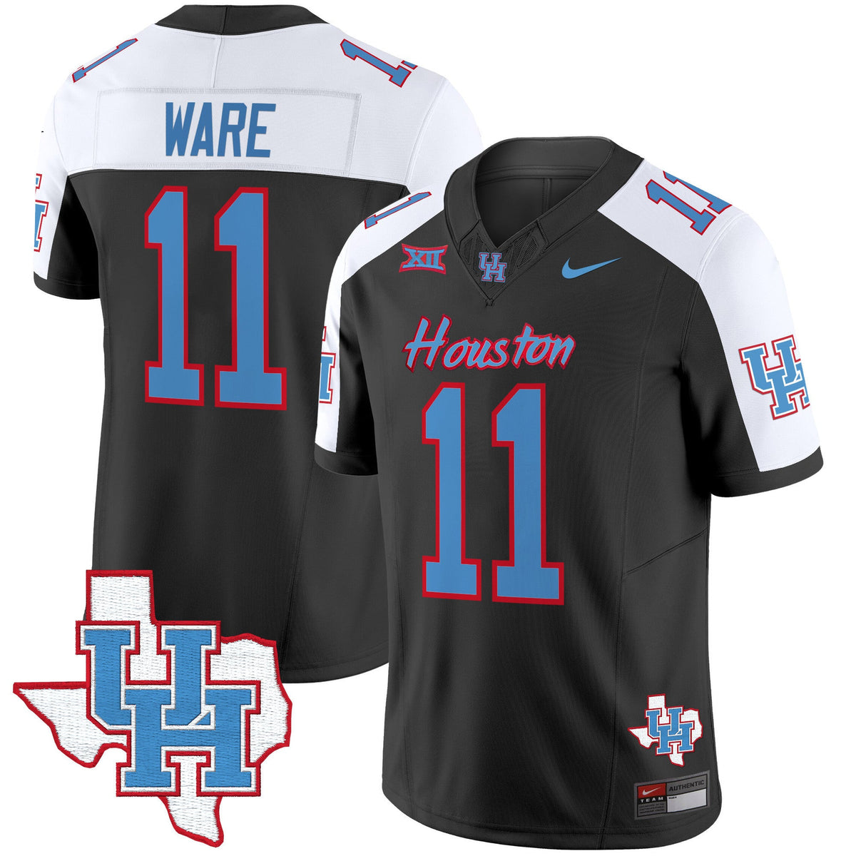 Men's Houston Cougars 2024 Oilers Inspired Vapor Limited Jersey - All Stitched - image 34