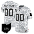 Ohio State Buckeyes 2024 Salute to Service Vapor Limited Custom Jersey - Arctic Camo - All Stitched - image 1