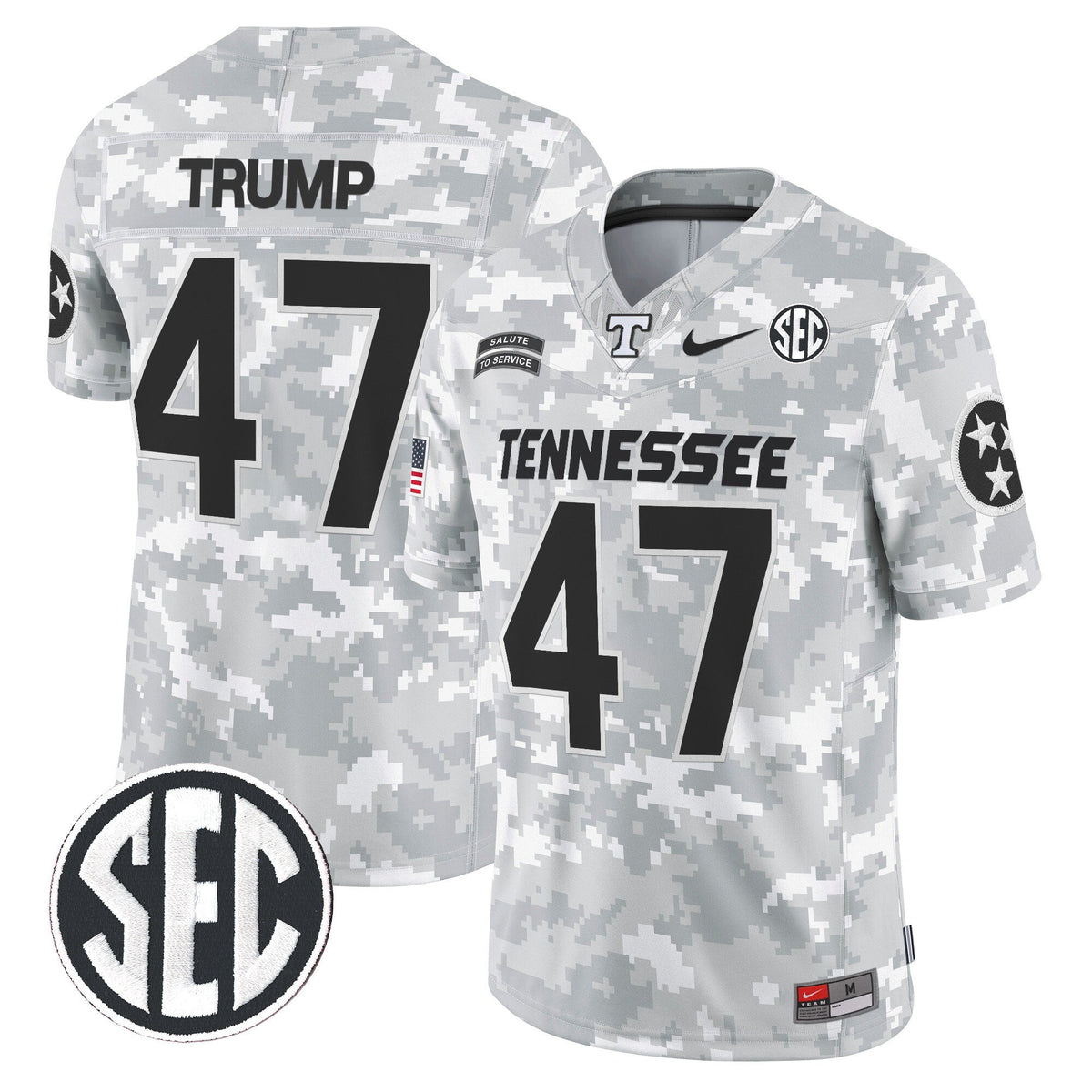 Tennessee Volunteers 2024 Salute to Service Vapor Limited Jersey - Arctic Camo - All Stitched - image 9
