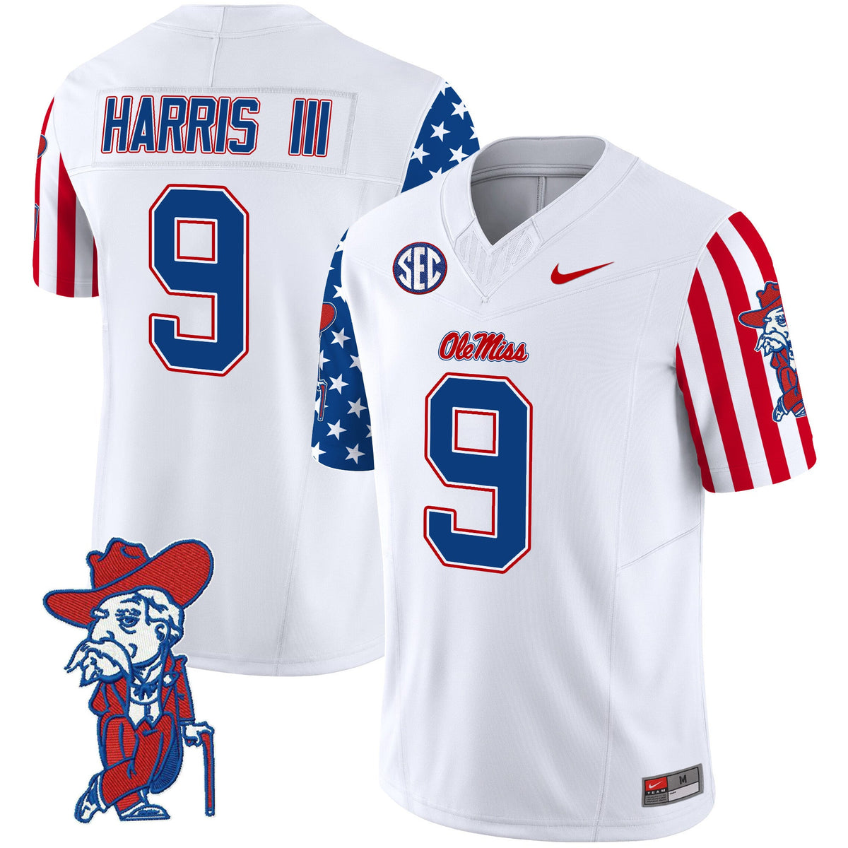 Men's Ole Miss Rebels American Style Vapor Limited Jersey - All Stitched - image 3