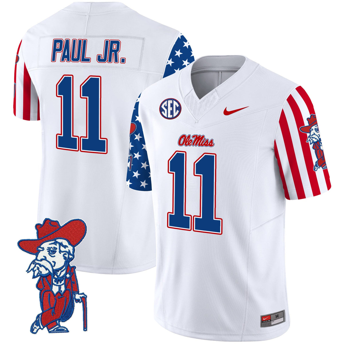 Men's Ole Miss Rebels American Style Vapor Limited Jersey - All Stitched - image 4