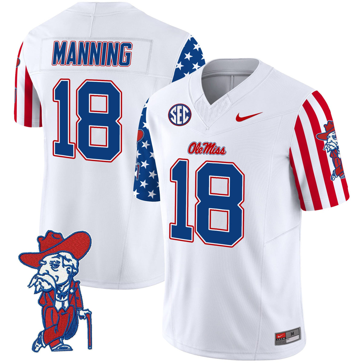Men's Ole Miss Rebels American Style Vapor Limited Jersey - All Stitched - image 6