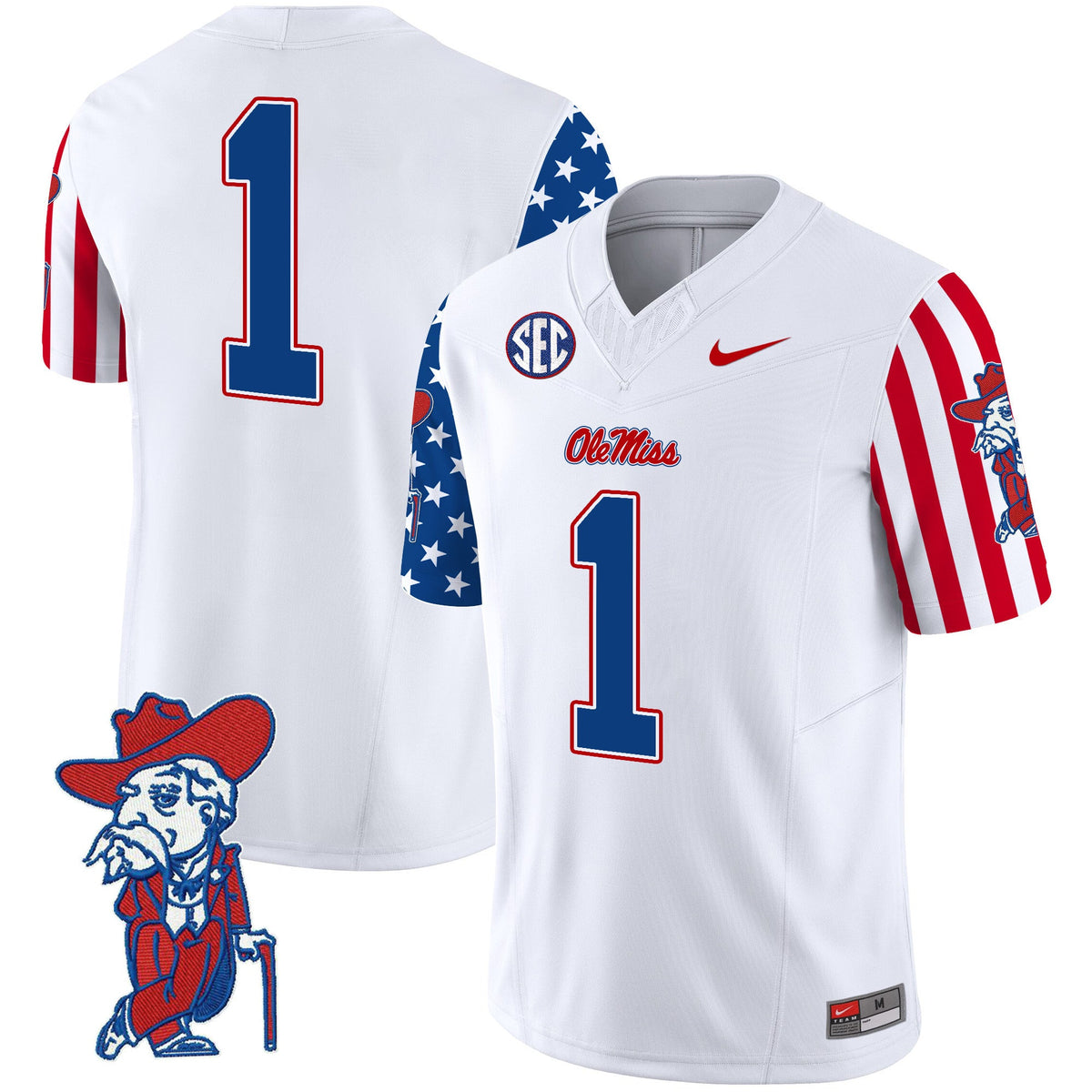 Men's Ole Miss Rebels American Style Vapor Limited Jersey - All Stitched - image 8