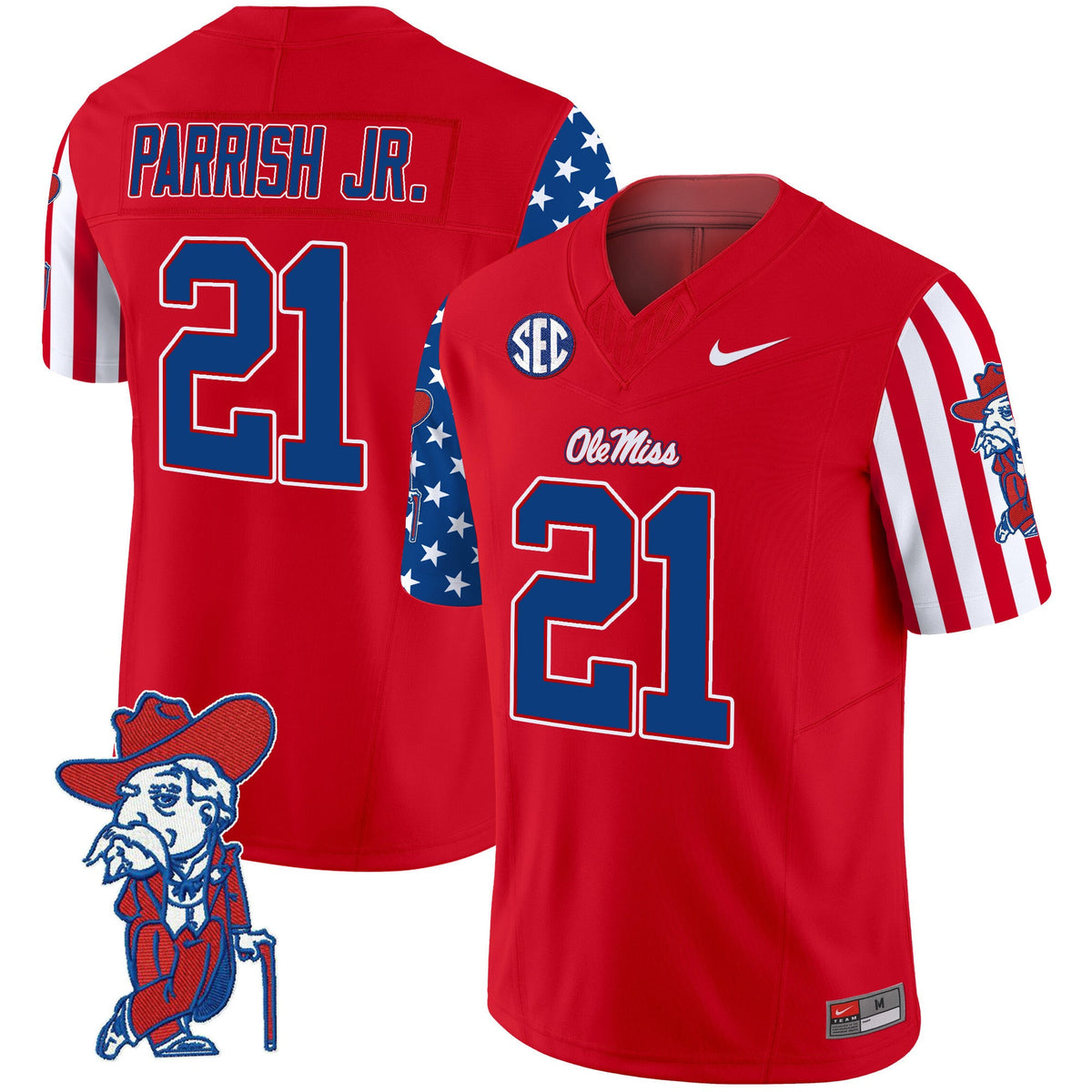 Men's Ole Miss Rebels American Style Vapor Limited Jersey - All Stitched - image 10