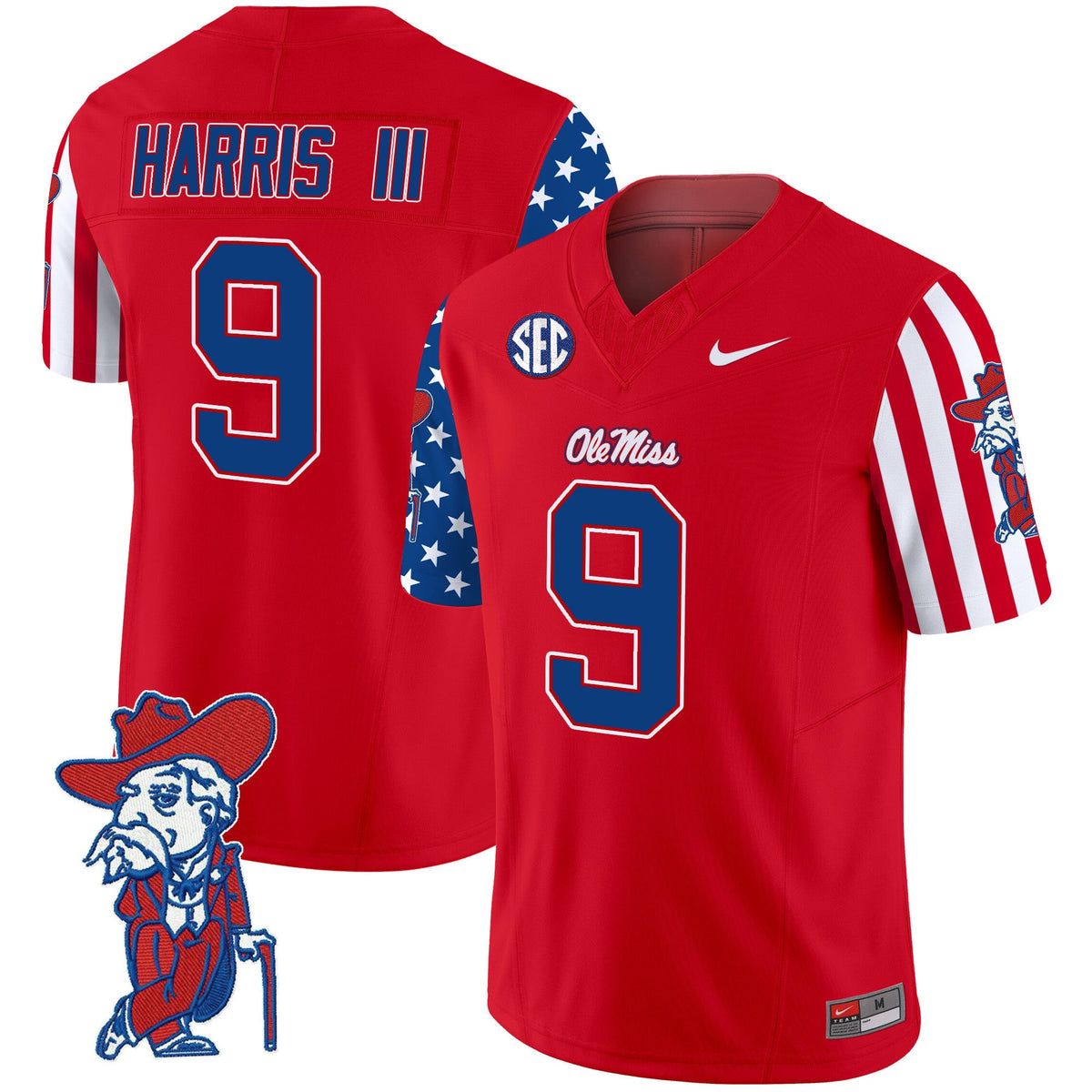 Men's Ole Miss Rebels American Style Vapor Limited Jersey - All Stitched - image 11