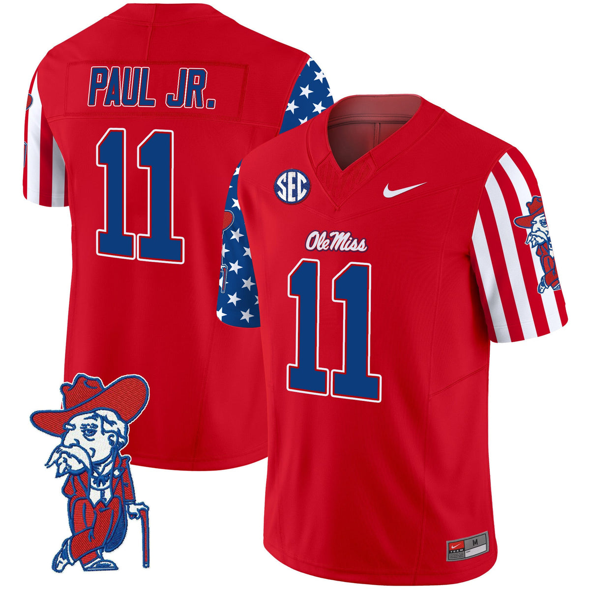 Men's Ole Miss Rebels American Style Vapor Limited Jersey - All Stitched - image 12
