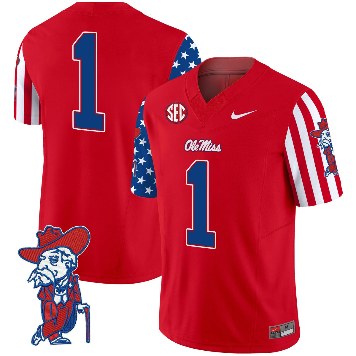 Men's Ole Miss Rebels American Style Vapor Limited Jersey - All Stitched - image 16