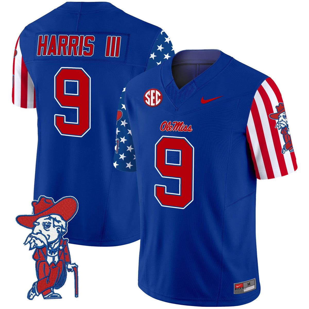 Men's Ole Miss Rebels American Style Vapor Limited Jersey - All Stitched - image 19