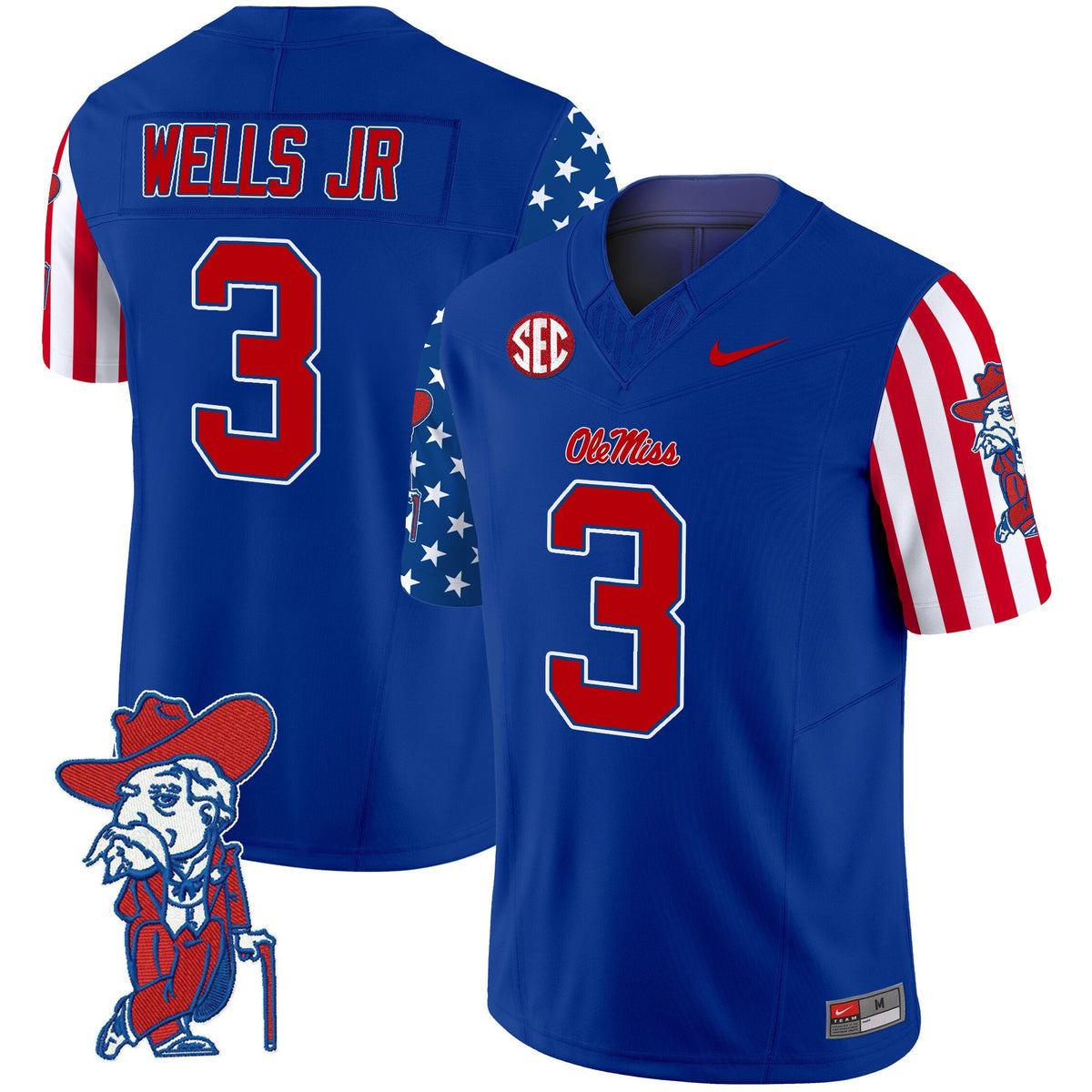 Men's Ole Miss Rebels American Style Vapor Limited Jersey - All Stitched - image 21