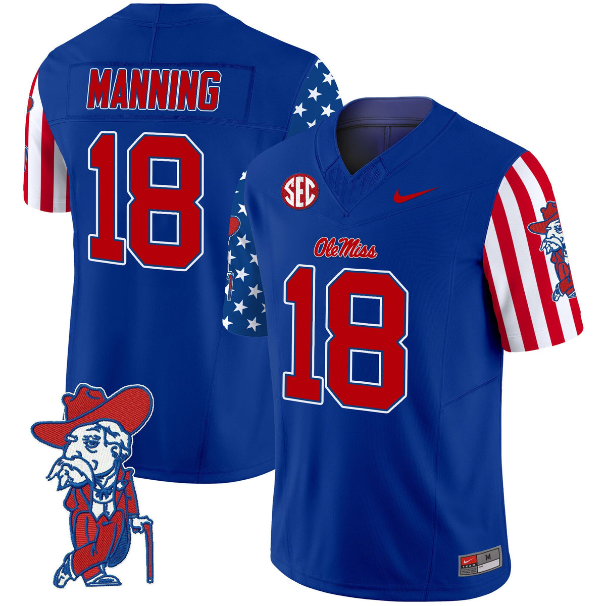 Men's Ole Miss Rebels American Style Vapor Limited Jersey - All Stitched - image 22