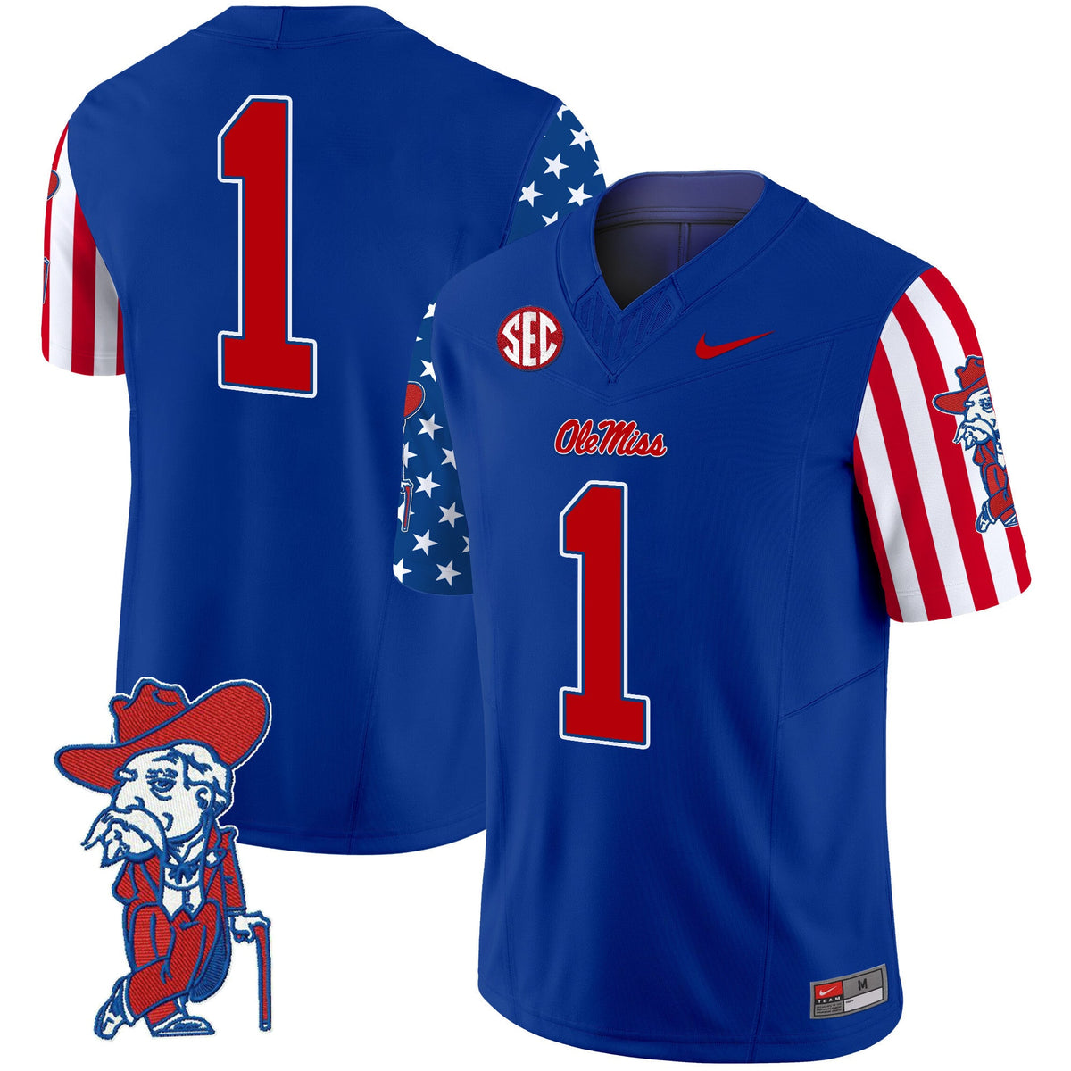 Men's Ole Miss Rebels American Style Vapor Limited Jersey - All Stitched - image 24