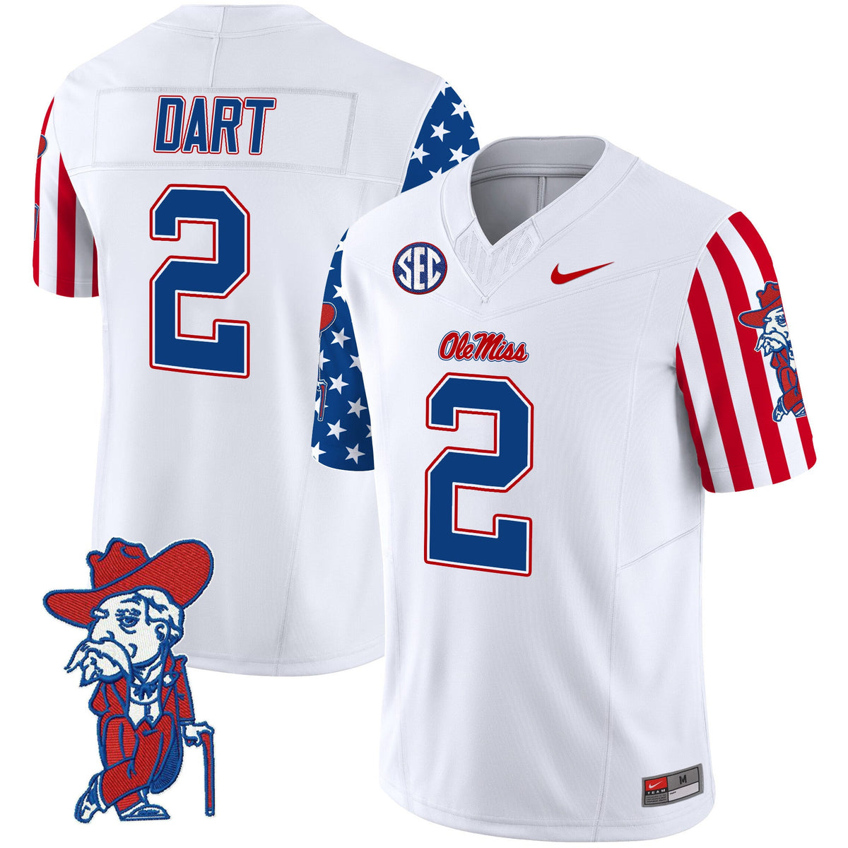 Men's Ole Miss Rebels American Style Vapor Limited Jersey - All Stitched - image 1