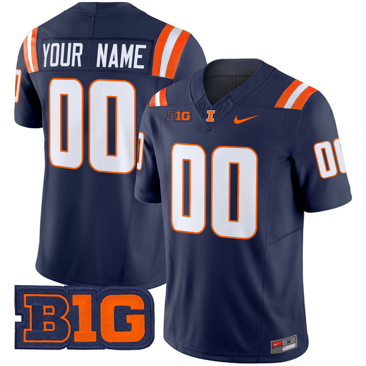 Illinois Fighting Illini 2024 Vapor Limited Custom Jersey - All Stitched - image 3