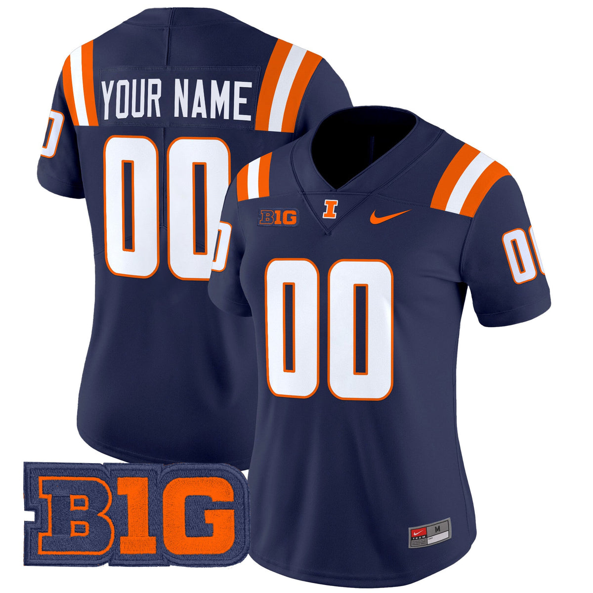 Illinois Fighting Illini 2024 Vapor Limited Custom Jersey - All Stitched - image 8