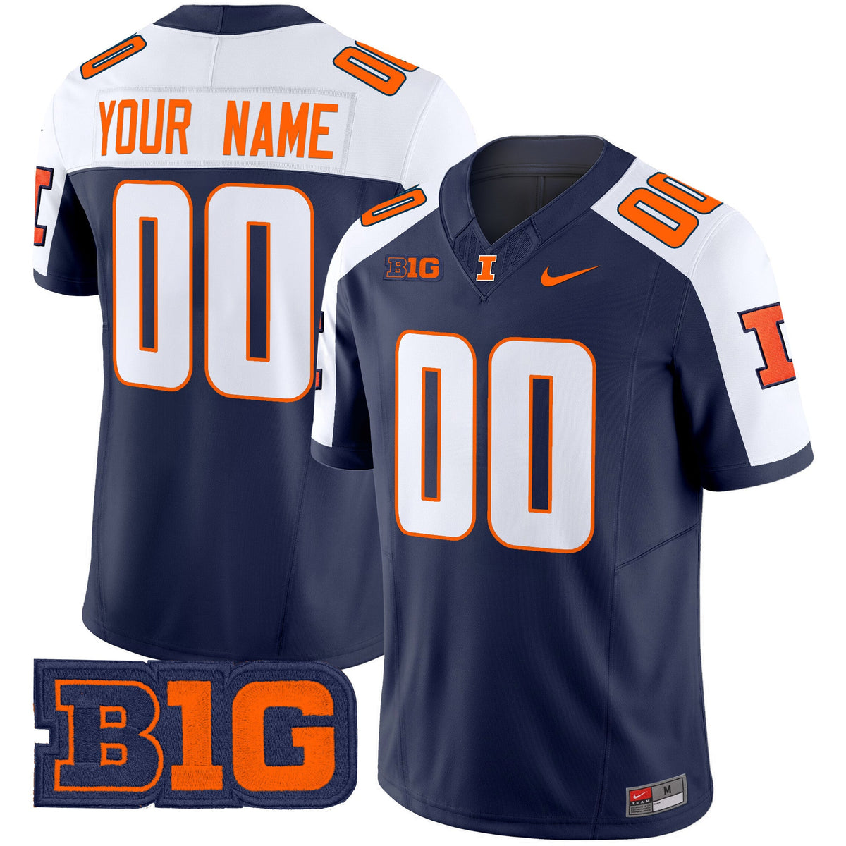Illinois Fighting Illini 2024 Vapor Limited Custom Jersey - All Stitched - image 1
